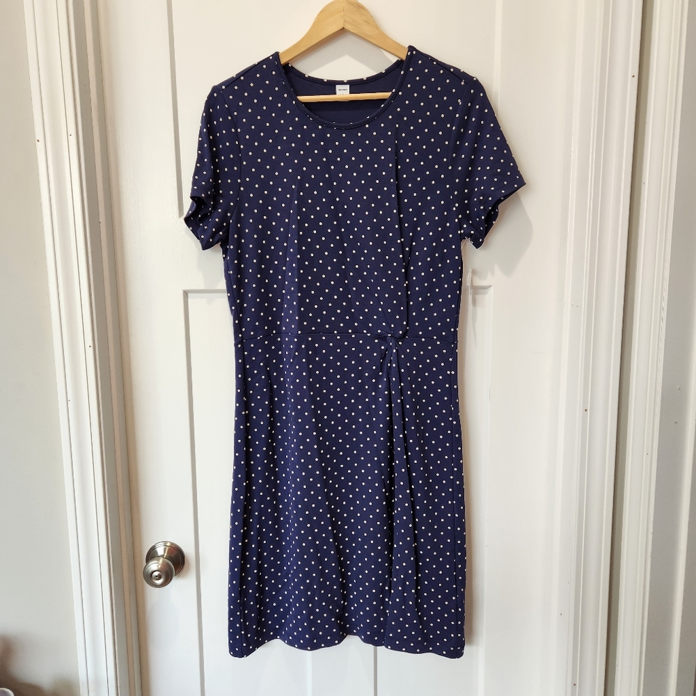 Old Navy, Navy Blue polka dot dress